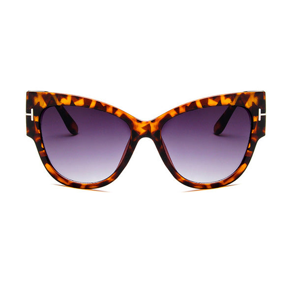 Leopard Cats-Eye Sunglasses
