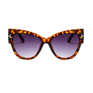 Leopard Cats-Eye Sunglasses