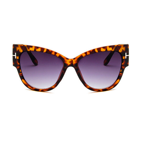 Leopard Cats-Eye Sunglasses