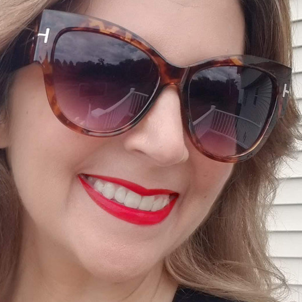 Leopard Cats-Eye Sunglasses